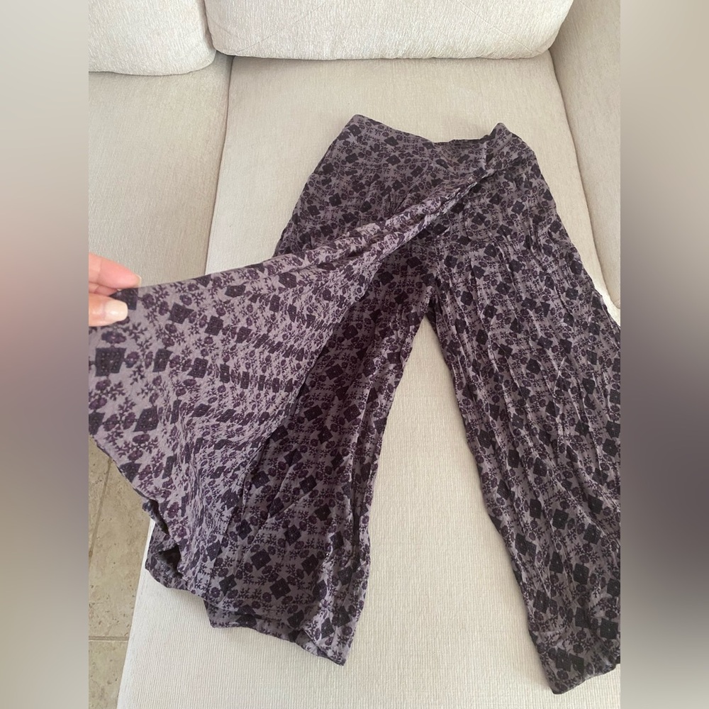 Free People Purple Swept Away Wide Leg Culottes Size XS
